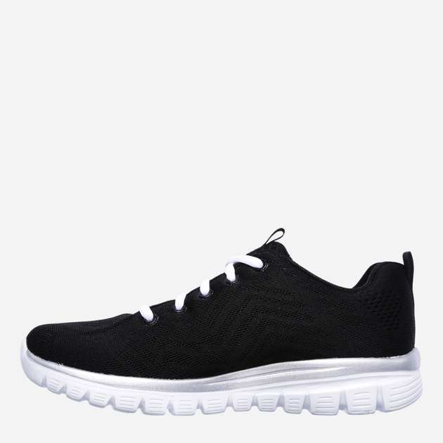 Buty sportowe damskie Skechers 12615-BKW 37 Czarne (190872053393) - obraz 3