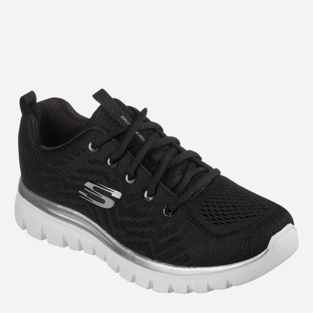 Жіночі кросівки Skechers 12615-BKW 41 Чорні (190872053461) - зображення 2
