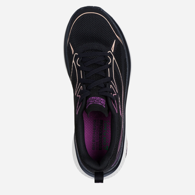 Жіночі кросівки для бігу Skechers 129001-BKPR 38.5 Чорні (197976690240) - зображення 4