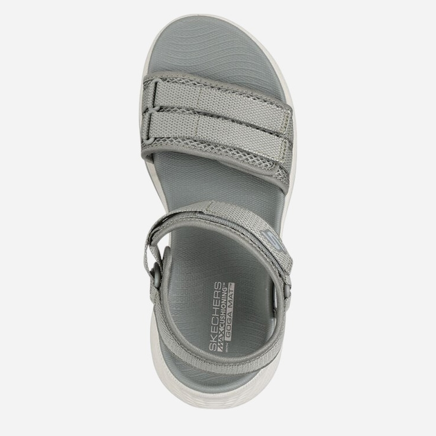 Sandały damskie na koturnie Skechers 141617-OLV 39 Ciemnozielone (198739089028) - obraz 4