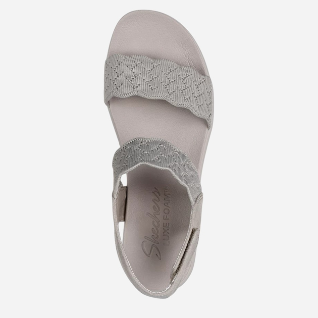 Sandały damskie na koturnie Skechers 163165-TPE 35 Szare (197627348865) - obraz 4