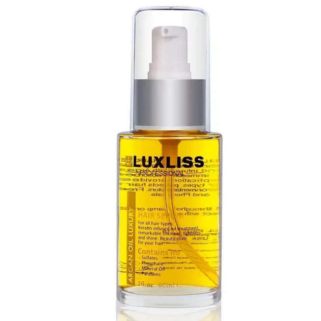 Сироватка на основі арганової олії Luxliss Argan Oil Hair Serum 60 мл - Фото 1 Сироватка на основі арганової олії Luxliss Argan Oil Hair Serum 60 мл - изображение 1