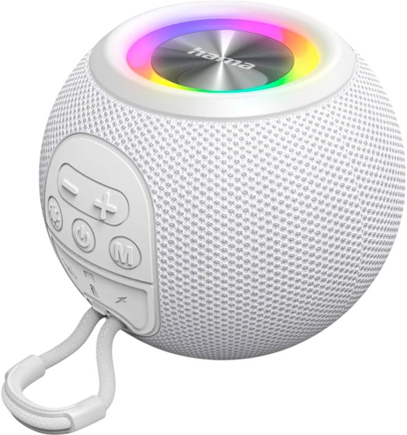 Przenośny głośnik Hama Bluetooth Ball Shape Speaker White (4047443529022) - obraz 3