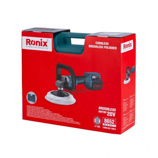 Акумуляторна полірувальна шліфувальна машина Ronix 8652 - Фото 11 Акумуляторна полірувальна шліфувальна машина Ronix 8652 - изображение 11