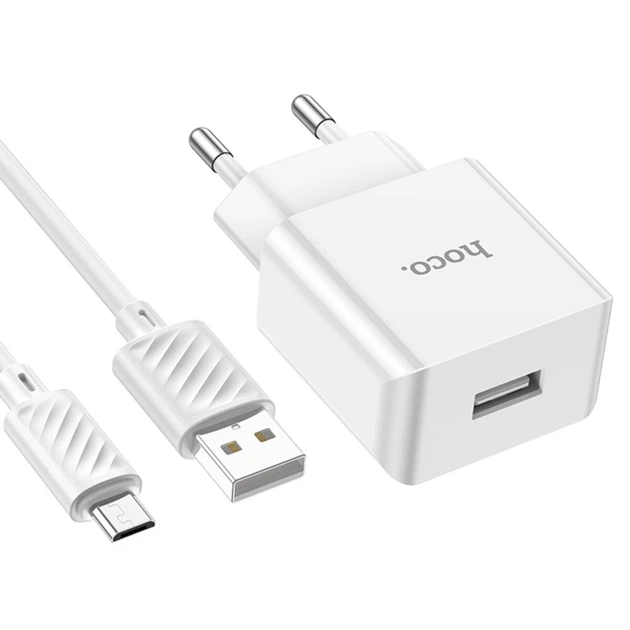 Сетевое зарядное устройство HOCO C106A 10.5W 2.1A , White - Фото 4 Сетевое зарядное устройство HOCO C106A 10.5W 2.1A , White - изображение 4