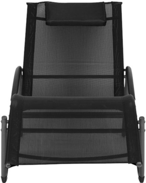 Leżak ogrodowy ModernHome by Multistore czarny (LG033 GREY-BLACK) - obraz 6
