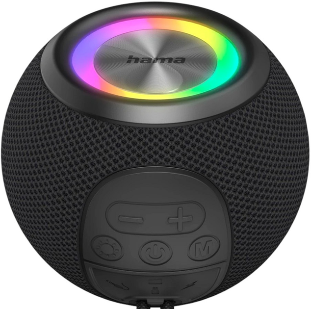 Przenośny głośnik Hama Bluetooth Ball Shape Speaker Black (4047443528209) - obraz 6