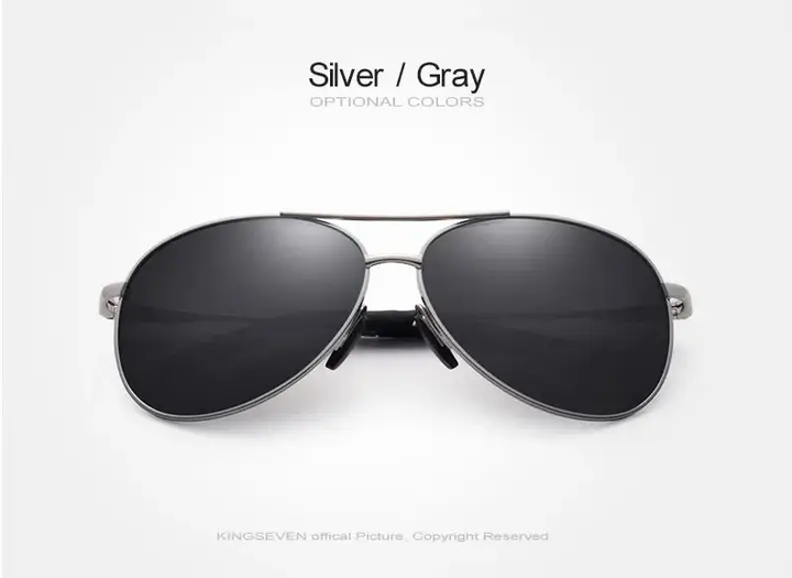 Поляризационные солнцезащитные очки KINGSEVEN N7013 Silver Gray - изображение 2