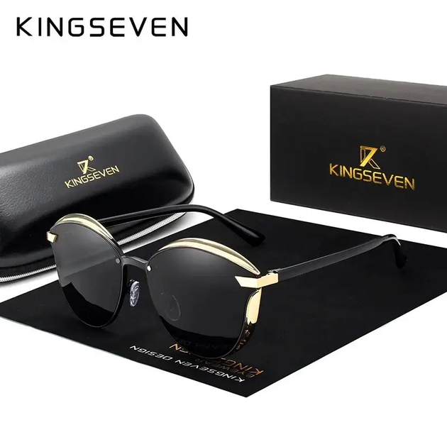 Поляризационные солнцезащитные очки KINGSEVEN N7824 Gold Gray - Фото 1 Поляризационные солнцезащитные очки KINGSEVEN N7824 Gold Gray - изображение 1