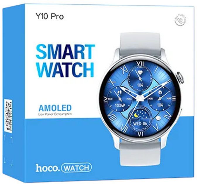 Smartwatch Hoco Y10 Pro AMOLED Sport Silver (HOCOACC105) - obraz 5