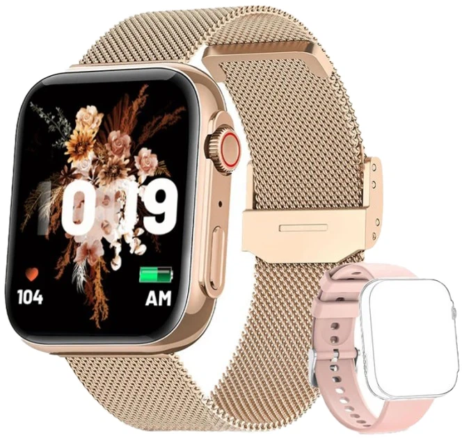 Женские часы Smart Uwatch Mevaden H32 Sensation Gold Nano/ 2 ремешка - изображение 2