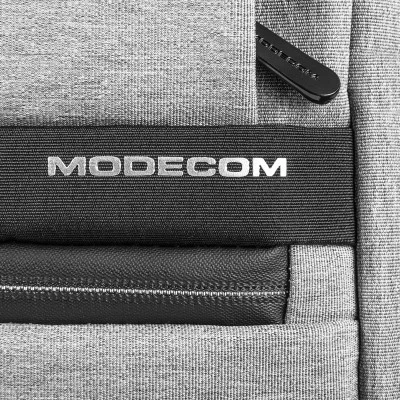 Рюкзак для ноутбука 15.6" Modecom USB port, сіро-чорний - Фото 6 Рюкзак для ноутбука 15.6" Modecom USB port, сіро-чорний - зображення 6
