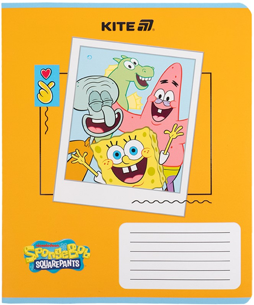 Набір шкільних зошитів Kite SpongeBob SquarePants 12 аркушів у клітинку 25 шт (SB25-232) - зображення 4