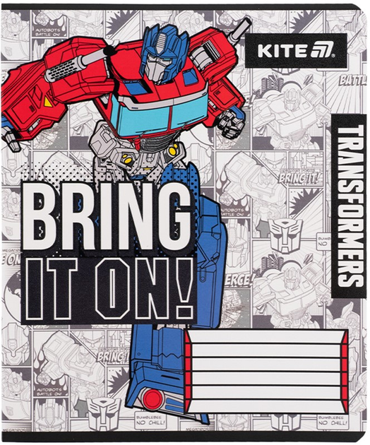 Набір шкільних зошитів Kite Transformers 12 аркушів у клітинку 25 шт (TF25-232) - зображення 6