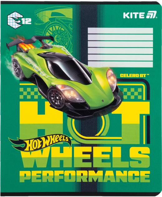 Набір шкільних зошитів Kite Hot Wheels 12 аркушів у клітинку 25 шт (HW25-232-1) - зображення 10