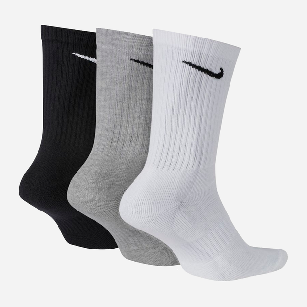 Zestaw skarpet męskich 3 pary Nike U Nk Everyday Csh Crw 3Pr 132 SX7664-964 38-42 (M) Biały/Szary/Czarny (194955549131) - obraz 2