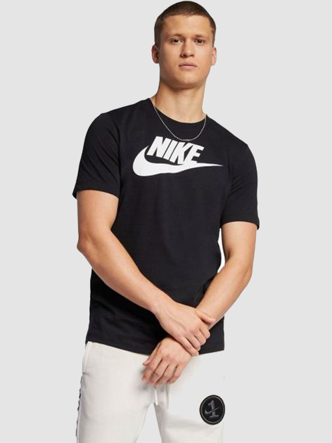 Koszulka męska bawełniana Nike M Nsw Tee Icon Futura AR5004-010 XL Czarna (191888621576) - obraz 1
