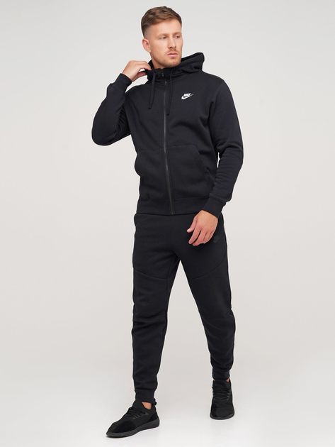 Толстовка на флісі на блискавці чоловіча Nike M Nsw Club Hoodie Fz Bb BV2645-010 M Чорна (193147702385) - зображення 3