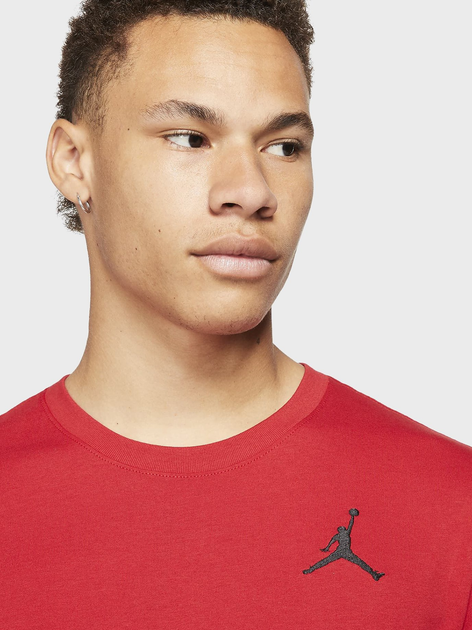 Koszulka męska bawełniana Jordan M J Jumpman Emb Ss Crew DC7485-687 M Czerwona (195238739539) - obraz 4