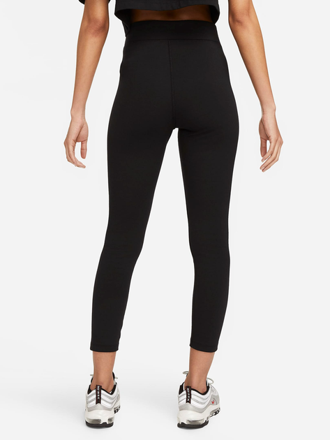 Спортивні легінси для фітнесу жіночі Nike W Nsw Nk Clsc Hr 7/8 Tight Lbr DV7789-010 XL Чорні (196153414709) - зображення 2