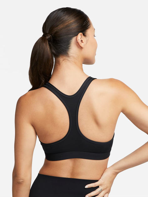 Спортивний топ для фітнесу жіночий Nike W Nk Swsh Lgt Spt Bra DX6817-010 L Чорний (196608848097) - зображення 2