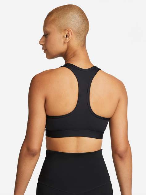 Top sportowy damski Nike W Nk Swsh Med Spt Bra DX6821-010 XS Czarny (196608850663) - obraz 2