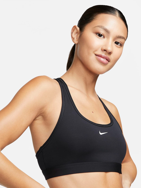 Спортивний топ для фітнесу жіночий Nike W Nk Swsh Lgt Spt Bra DX6817-010 S Чорний (196608848073) - зображення 6