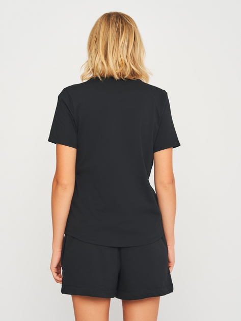Koszulka bawełniana damska Nike W Nsw Club Ss Tee DX7902-010 M Czarna (196153998988) - obraz 2