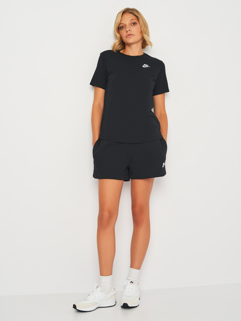 Футболка бавовняна жіноча Nike W Nsw Club Ss Tee DX7902-010 L Чорна (196153998995) - зображення 3