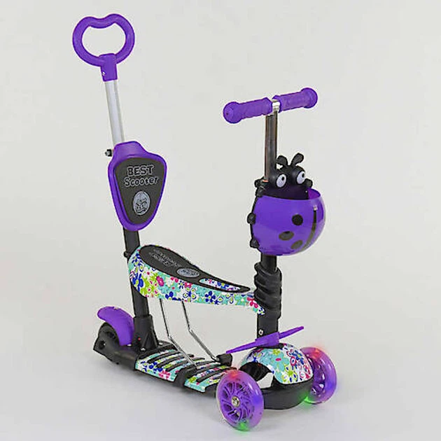 Самокат 5в1 68995 (1) Best Scooter, АСТРАКЦИЯ, PU колеса, ПОДСВЕТКА КОЛЕС - изображение 3