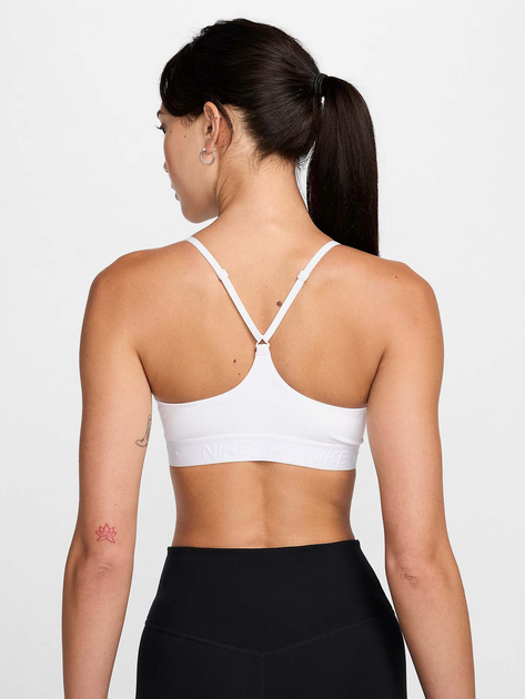 Top sportowy damski Nike W Nk Df Indy Lgt Spt Bra FD1062-100 XL Biały (197593074447) - obraz 2