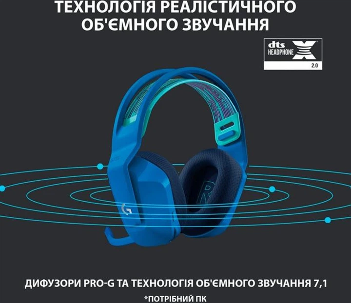 Гарнітура Logitech G733 Blue (981-000943) купити в інтернет