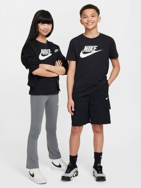Дитяча футболка для дівчинки Nike K Nsw Tee Futura Hbr FZ5178-010 122-128 см (XS) Чорна (197596880847) - зображення 3