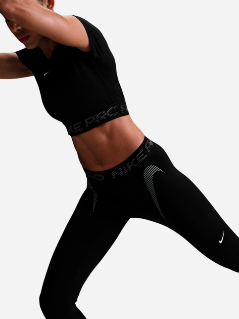 Спортивні легінси для фітнесу жіночі Nike W Np Df Mr 7/8 Tight Tt Grx HJ1219-010 L Чорні (197602864601) - зображення 7