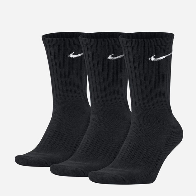 Набір чоловічих шкарпеток 3 пари Nike U Nk V Cush Crew 3P Value 108 SX4508-001 38-42 (M) Чорний (685068091391) - зображення 1