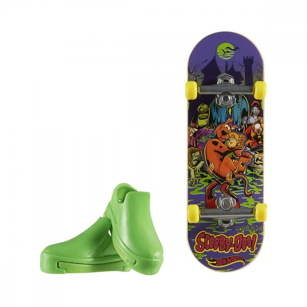 Іграшковий набір Hot Wheels Скейтборд Scooby Doo + взуття для керування пальцями HVJ98 (0194735206186) - зображення 3