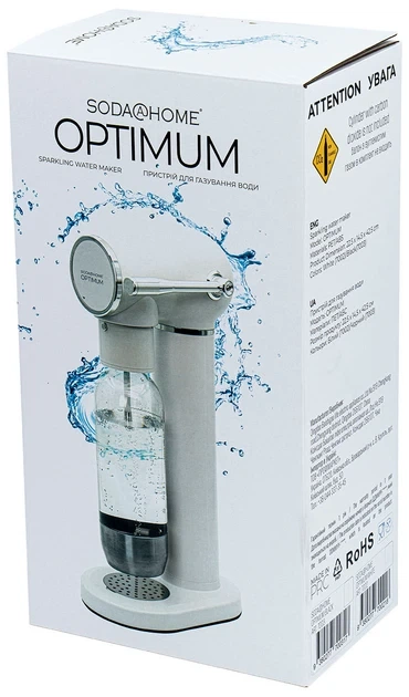 Сифон для газирования воды и напитков SODA@HOME OPTIMUM White с балоном СО₂ - изображение 4