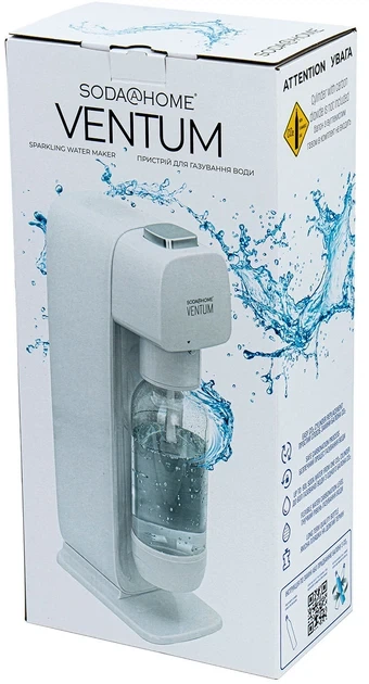 Сифон для газирования воды и напитков SODA@HOME VENTUM White с балоном СО₂ - изображение 4