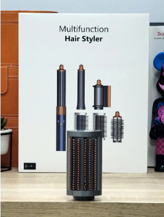 Мультистайлер Multifunction Hair Styler для завивки и выпрямления 6 насадок 1300 Вт / Фен-щетка для укладки волос - изображение 3