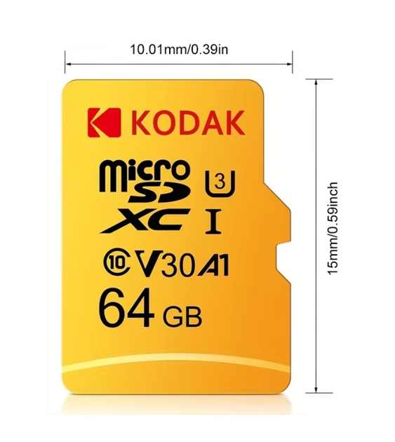 Карта памяти micro SD Kodak 64Gb U3 A1 class 10 V 30 - изображение 2