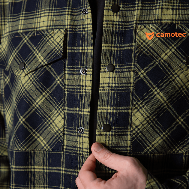 Рубашка “Буревій” (Logo Orange) Lime Green/Navy (8605), 3XL - зображення 10
