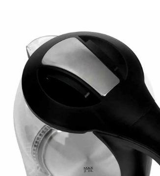 Електрочайник RAF R7839 скляний з LED підсвіткою 2L 2000W Чорний - зображення 4