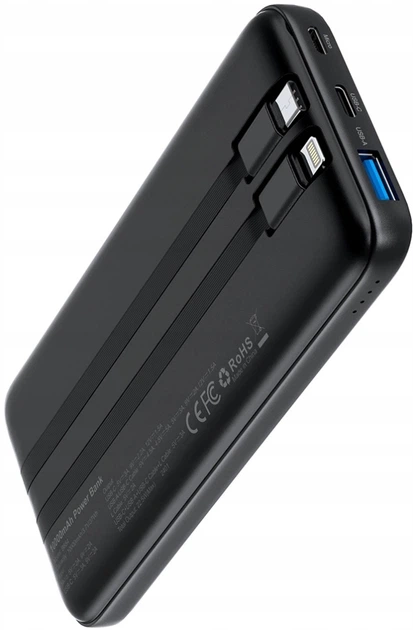 Powerbank Choetech 10000mAh 22.5W Fast Charge Black (B654-BK) - obraz 2