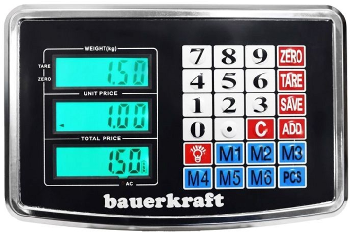 Ваги торговельні Bauerkraft 200 кг (5904265080089) - зображення 6