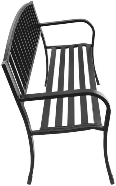 Садова лавка ModernHome by Multistore зі спинкою Black (5904265074149)   - зображення 3