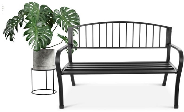 Садова лавка ModernHome by Multistore зі спинкою Black (5904265074149)   - зображення 11
