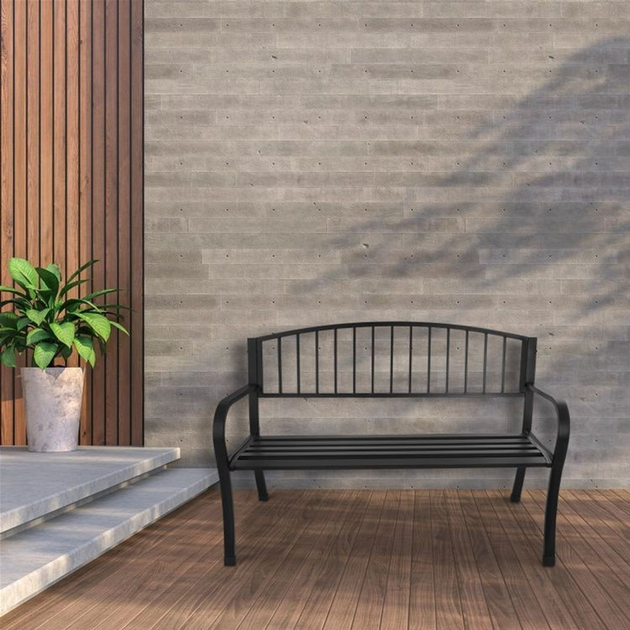 Садова лавка ModernHome by Multistore зі спинкою Black (5904265074149)   - зображення 12