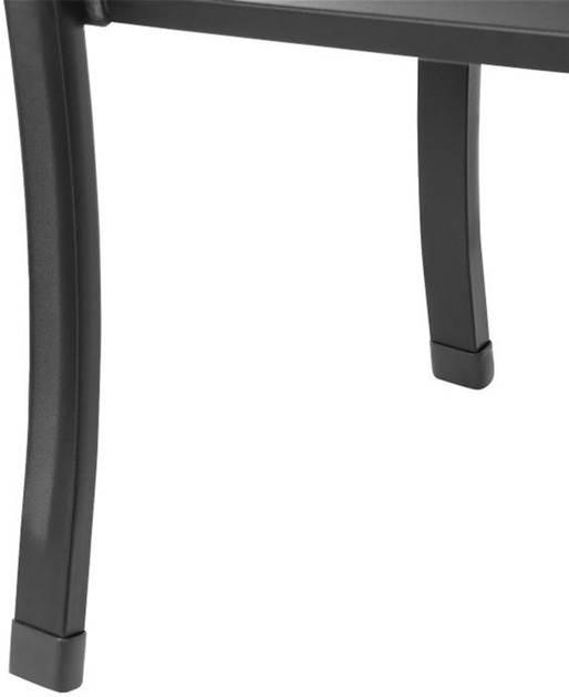 Ławka ażurowa ogrodowa ModernHome by Multistore z oparciem Black (5904265074088) - obraz 7