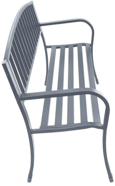 Садова лавка ModernHome by Multistore зі спинкою Grey (5904265078239)   - зображення 4