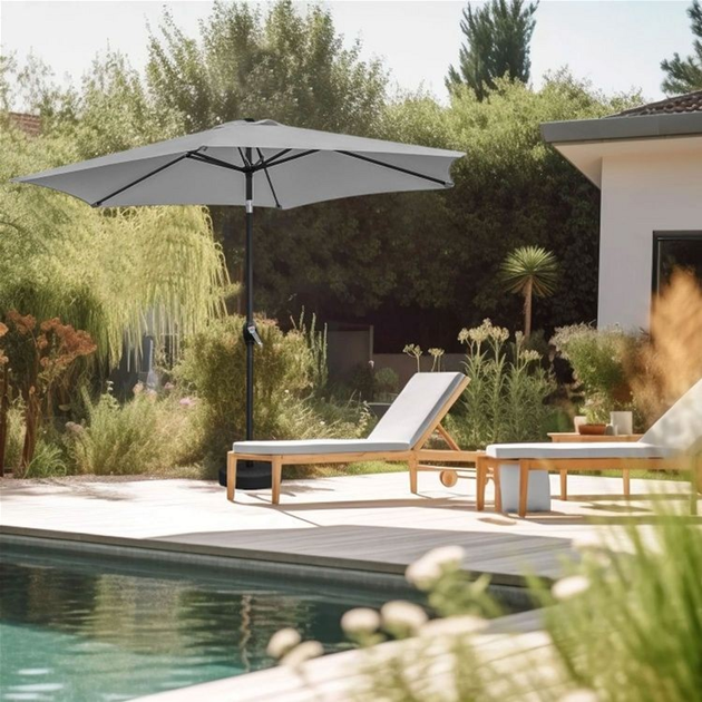 Parasol ogrodowy ModernHome by Multistore Capri 210 cm Grey (5904265078109) - obraz 10